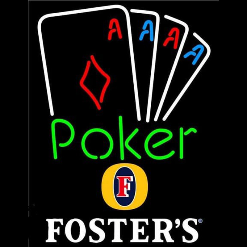 Fosters Poker Tournament Beer Sign Neonreclame