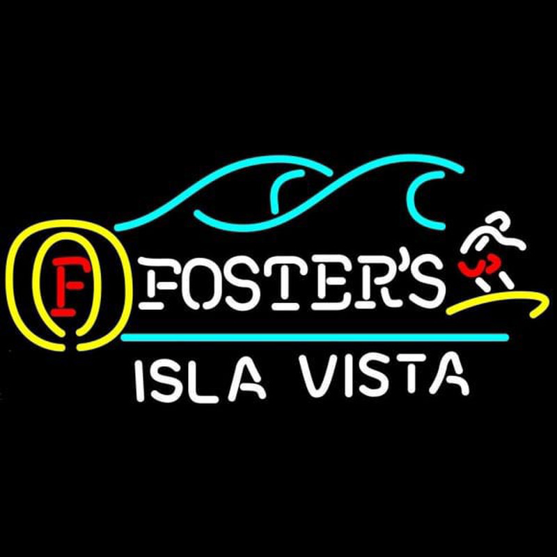 Fosters Surfer Isla Vista Beer Sign Neonreclame