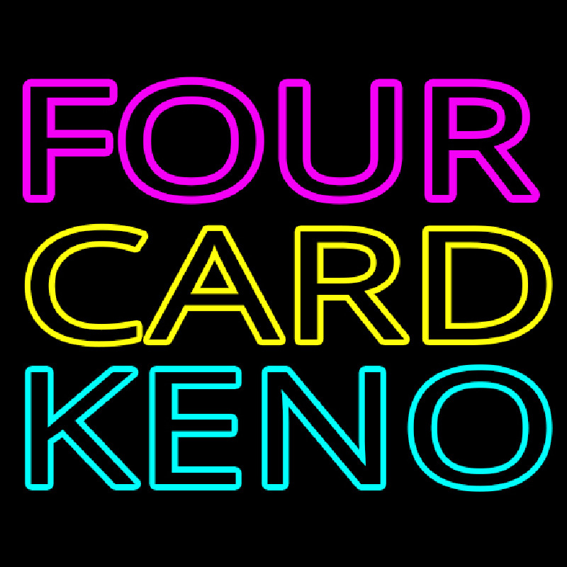 Four Card Keno 1 Neonreclame