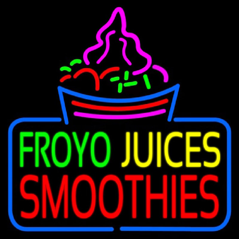 Froyo Juices Smoothies Neonreclame