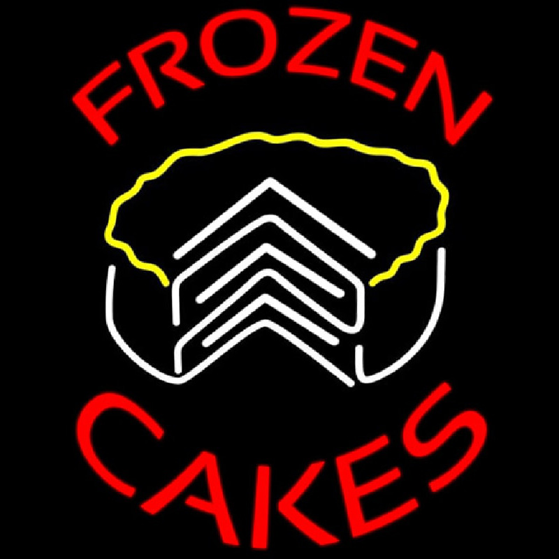 Frozen Cakes Birthday Dessert Neonreclame