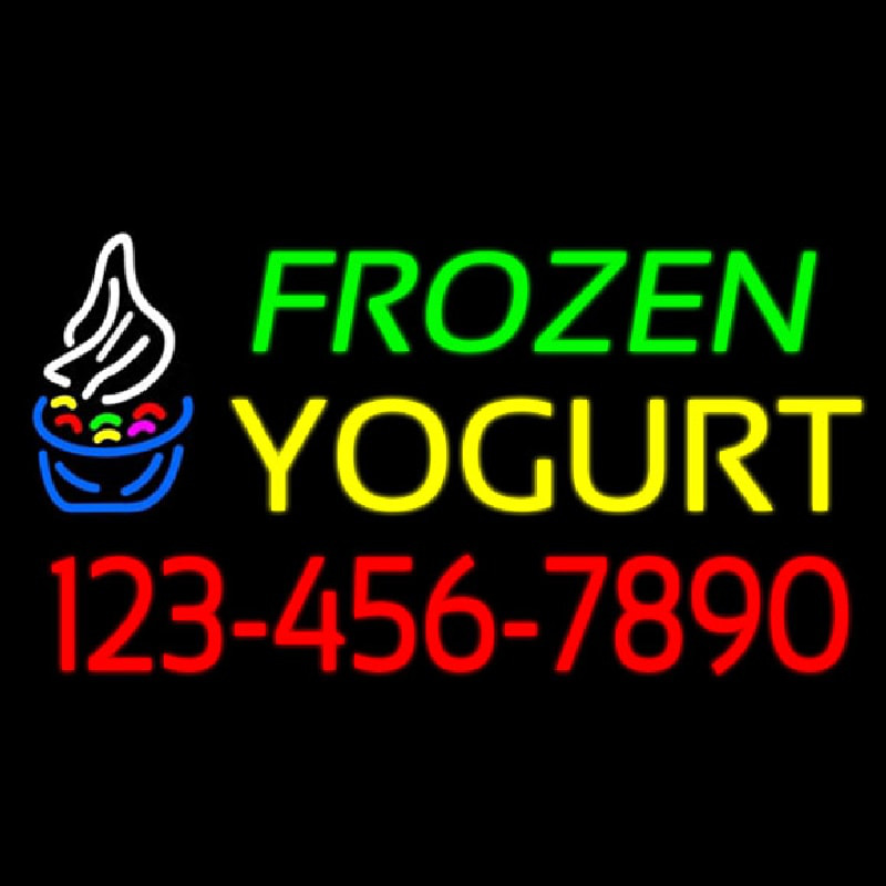 Frozen Yogurt With Phone Number Neonreclame