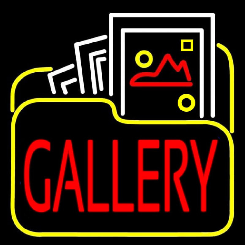 Gallery Icon With Red Gallery Neonreclame