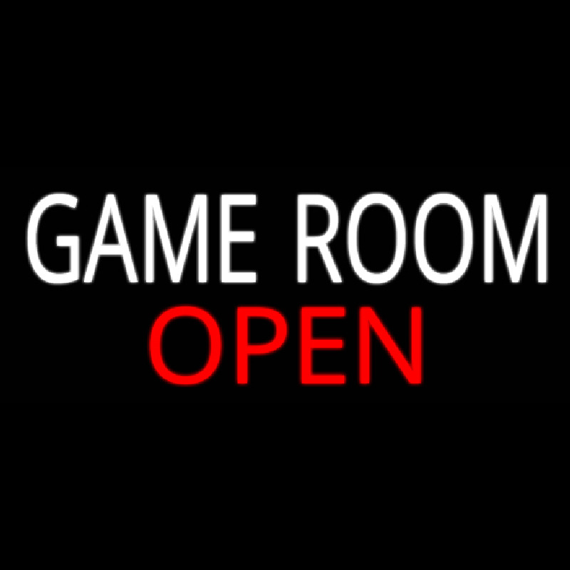 Game Room Open Real Neon Glass Tube Neonreclame