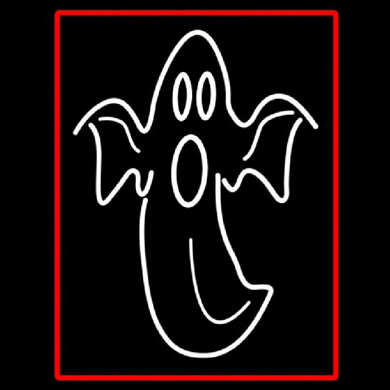 Ghost With Red Border Neonreclame