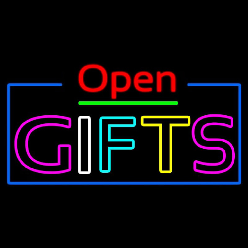 Gifts Open Neonreclame