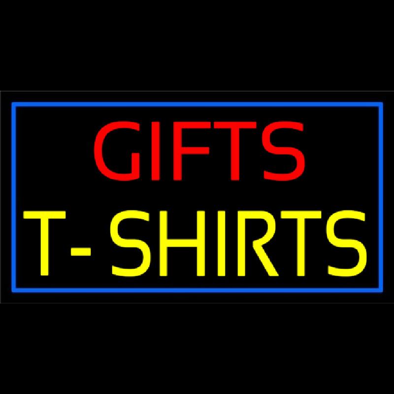 Gifts Tshirts With Blue Border Neonreclame