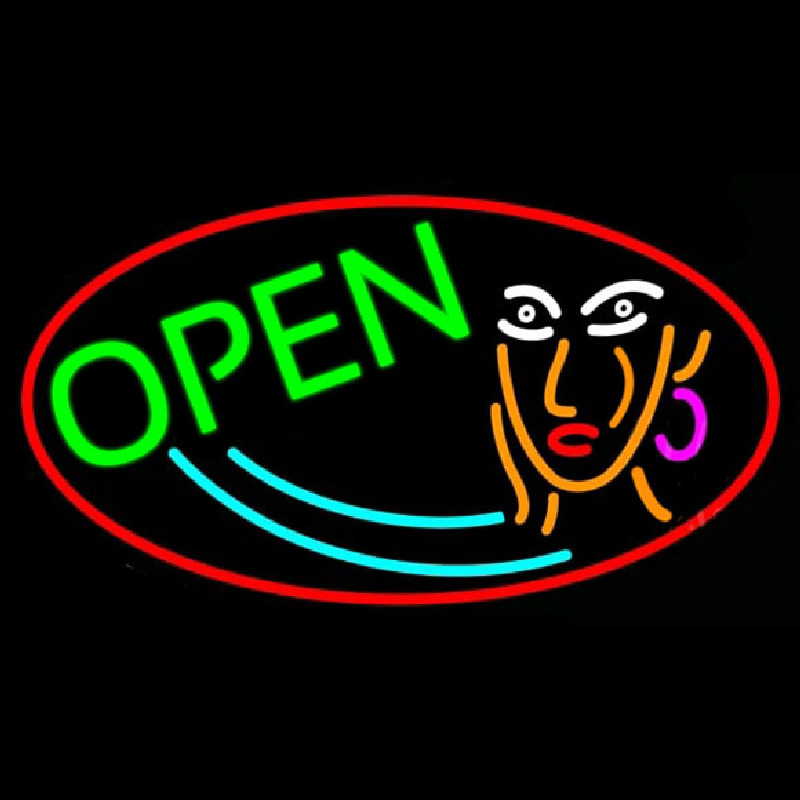 Girl Logo Open Neonreclame