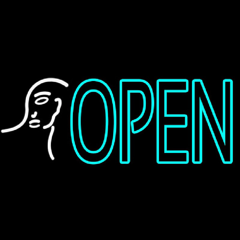 Girl Logo Open Neonreclame