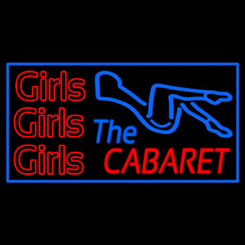 Girls Girls Girls The Cabaret Girl Logo Neonreclame