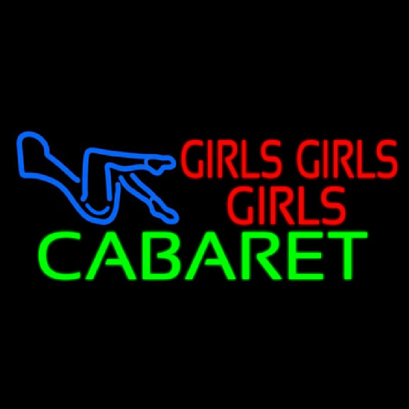 Girls Girls Girls The Cabaret Girl Logo Neonreclame