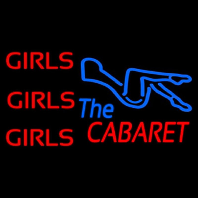 Girls Girls Girls The Cabaret Girl Logo Neonreclame