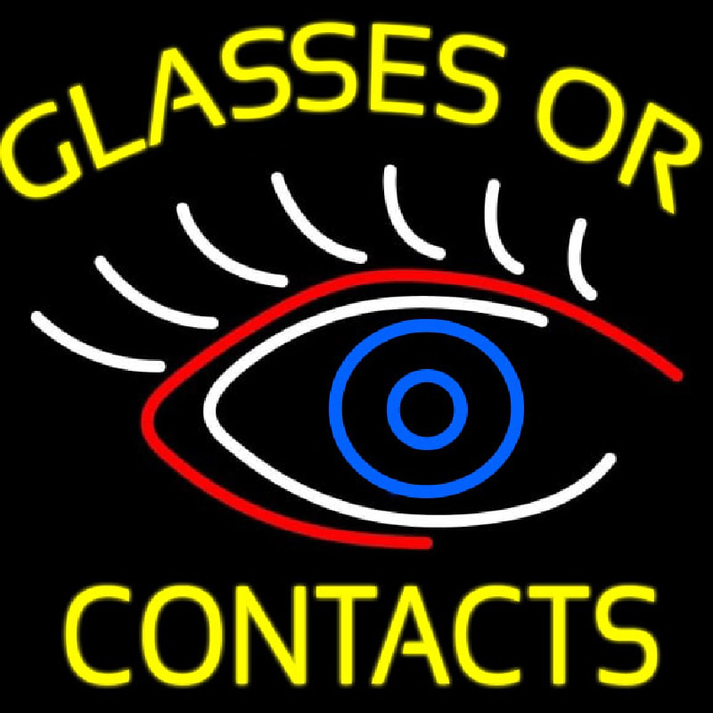 Glasses Or Contacts Eye Logo Neonreclame