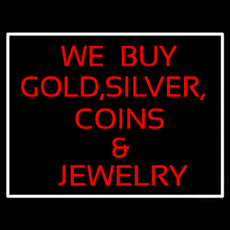 Gold Silver Coins Neonreclame