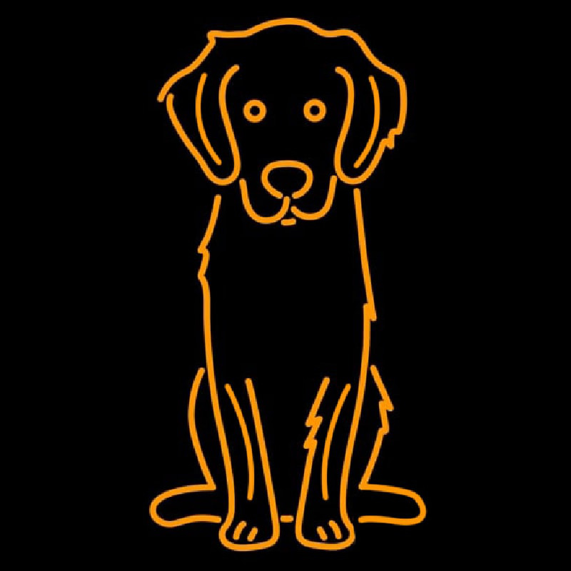Golden Dog Cartoon Neonreclame