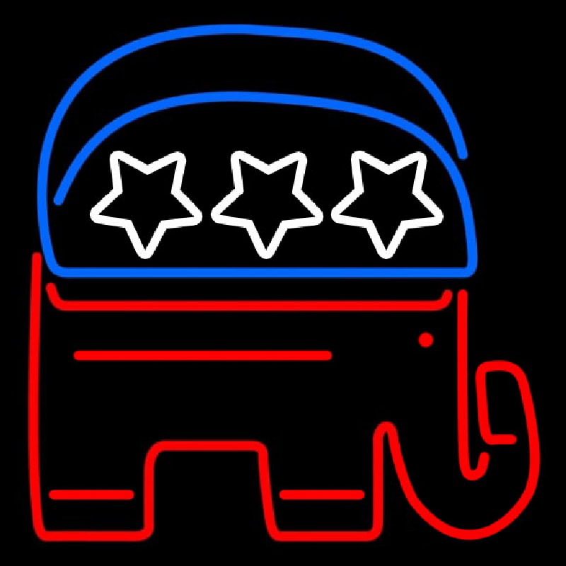 Gop Elephant Republican Party Neonreclame