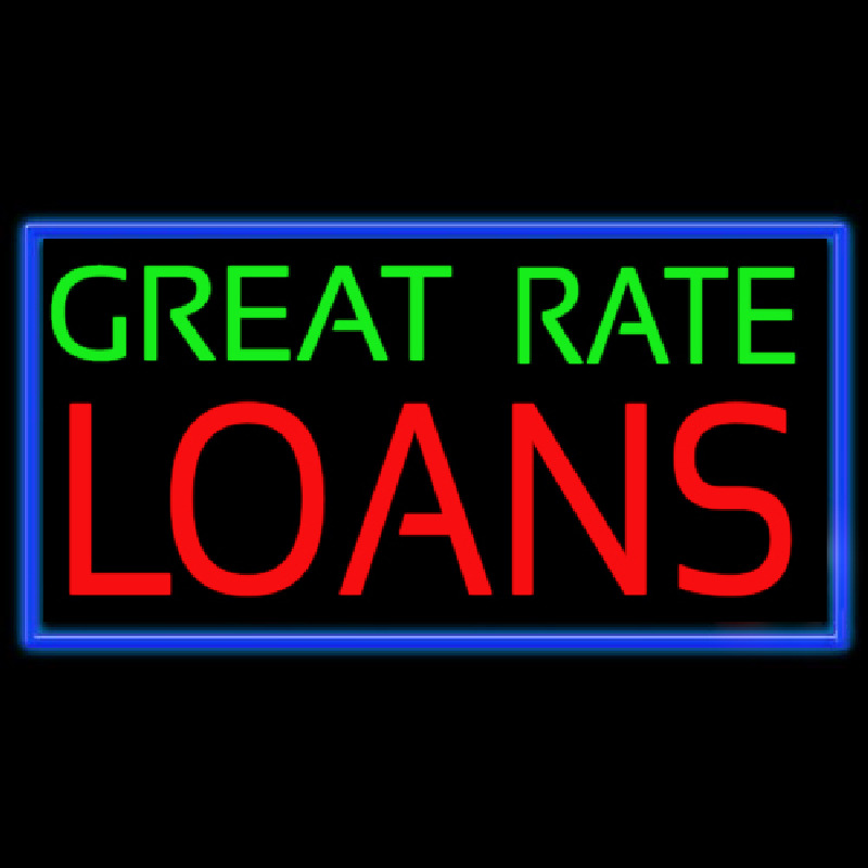 Great Rate Loans Neonreclame