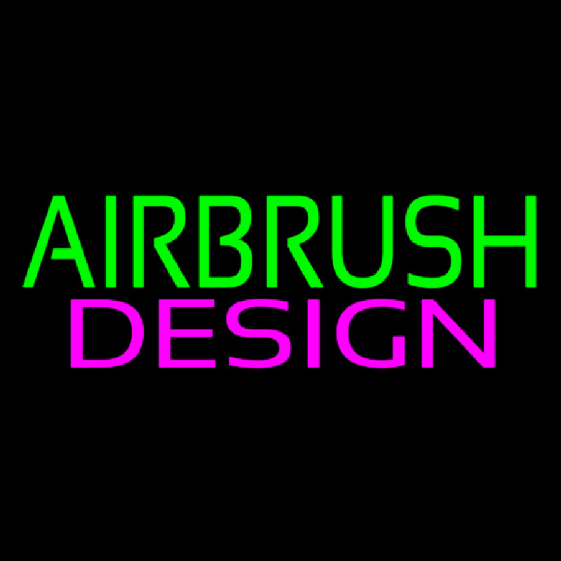 Green Airbrush Pink Design Neonreclame