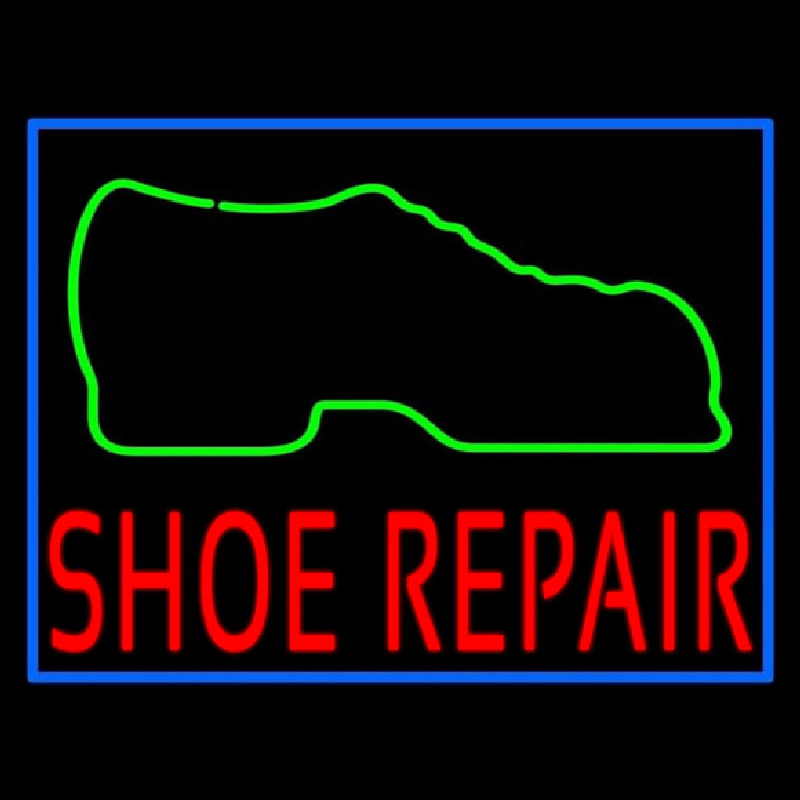 Green Boot Red Shoe Repair Neonreclame