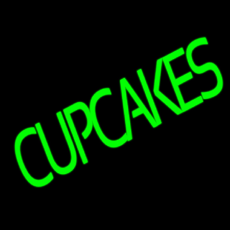 Green Cupcakes Neonreclame