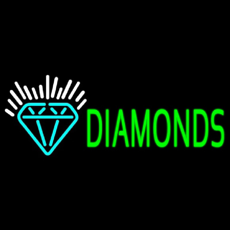 Green Diamonds Logo Neonreclame