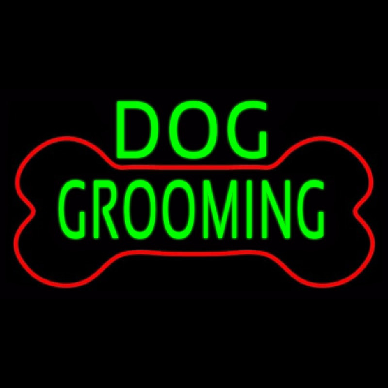 Green Dog Grooming Red Bone Neonreclame