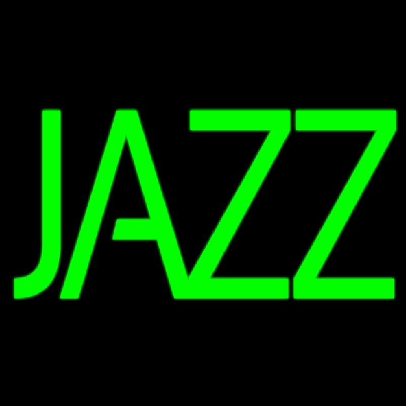 Green Double Stroke Jazz Block Neonreclame