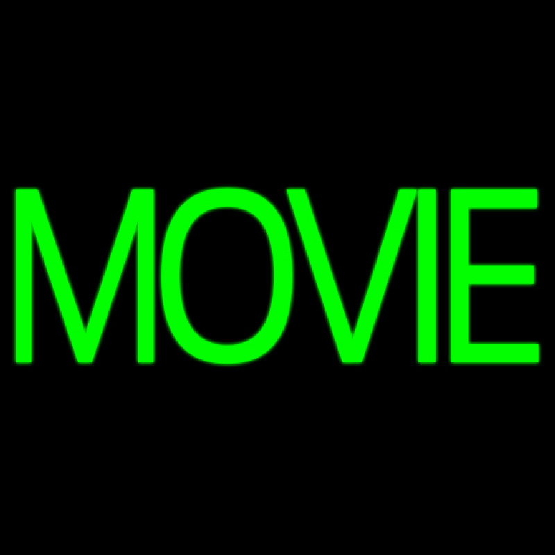 Green Double Stroke Movie Neonreclame