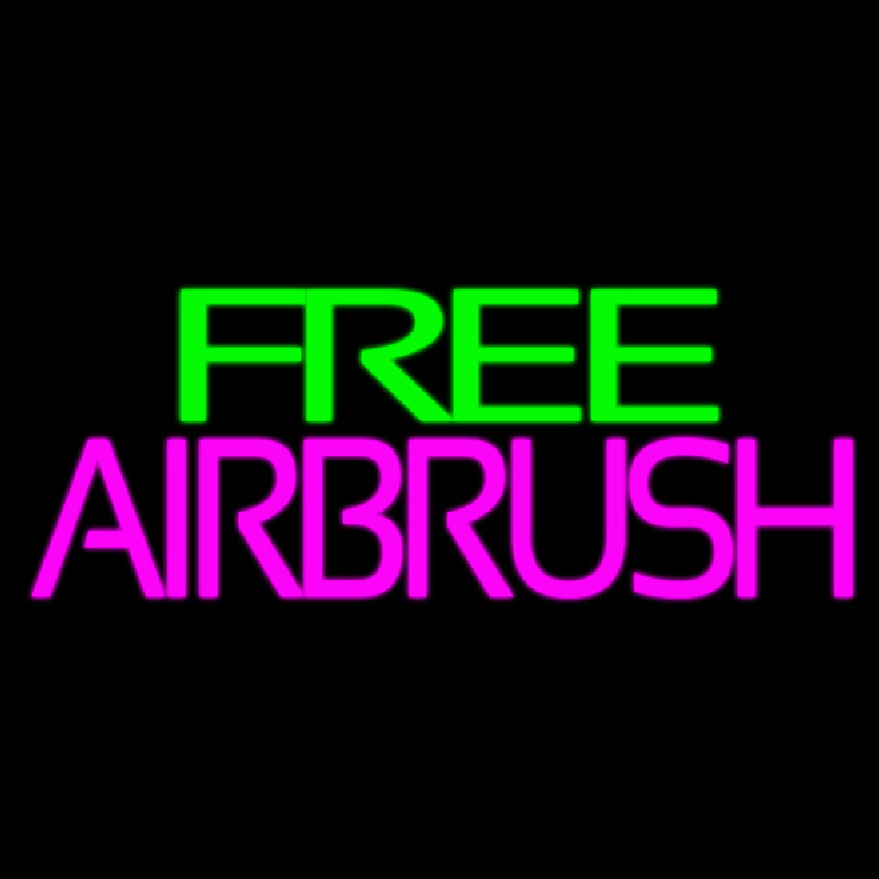 Green Free Pink Airbrush Neonreclame