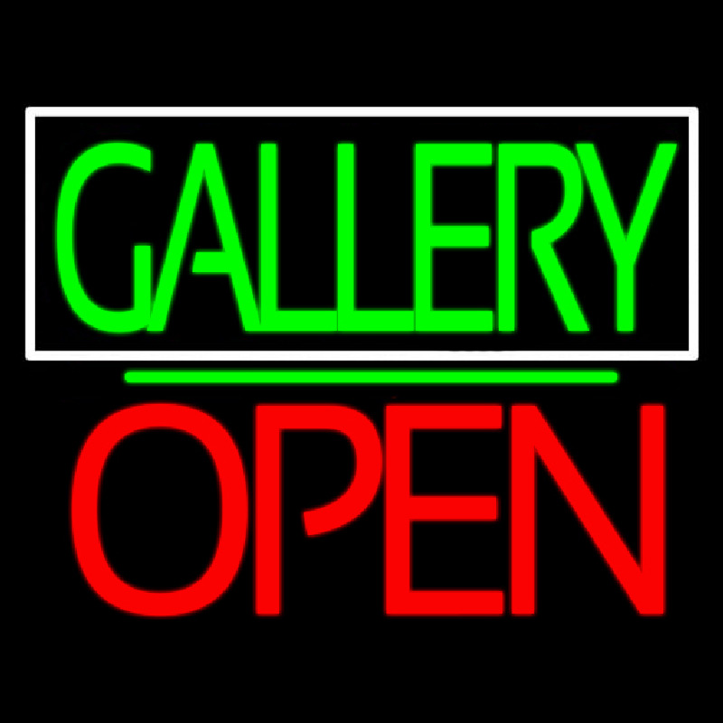 Green Gallery Block With Open 1 Neonreclame