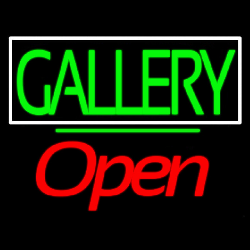 Green Gallery Block With Open 2 Neonreclame