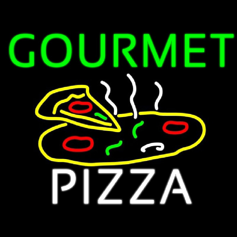 Green Gourmet Pizza Logo Neonreclame