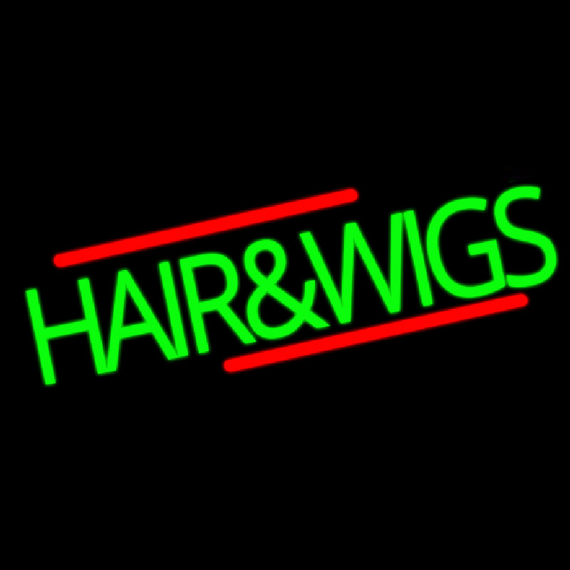 Green Hair And Wigs Neonreclame