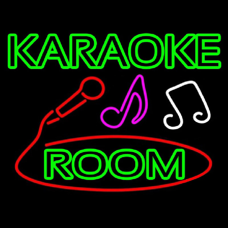 Green Karaoke Rooms Neonreclame