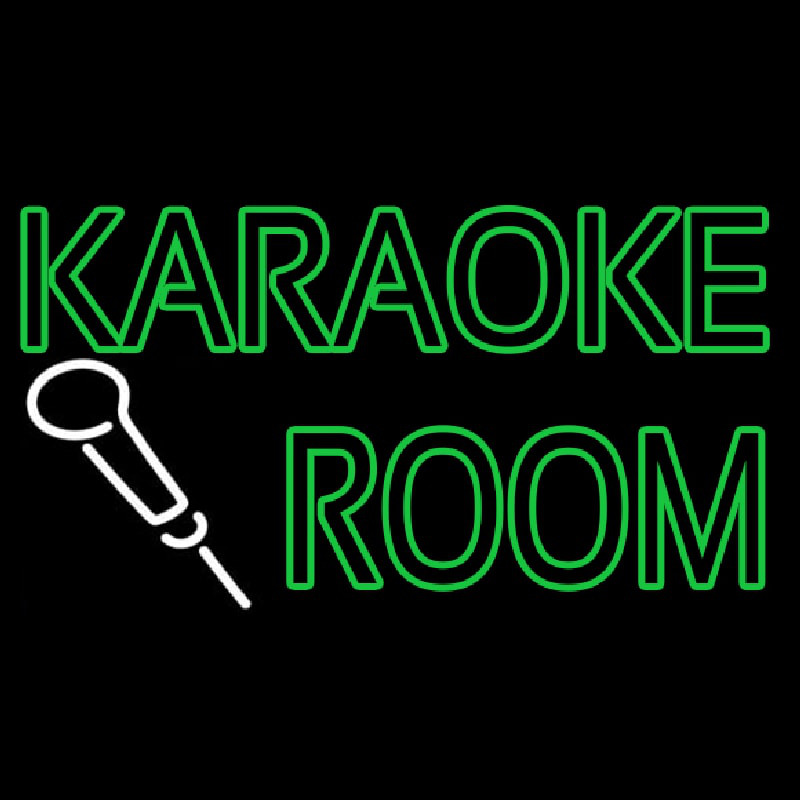 Green Karaoke Rooms Neonreclame