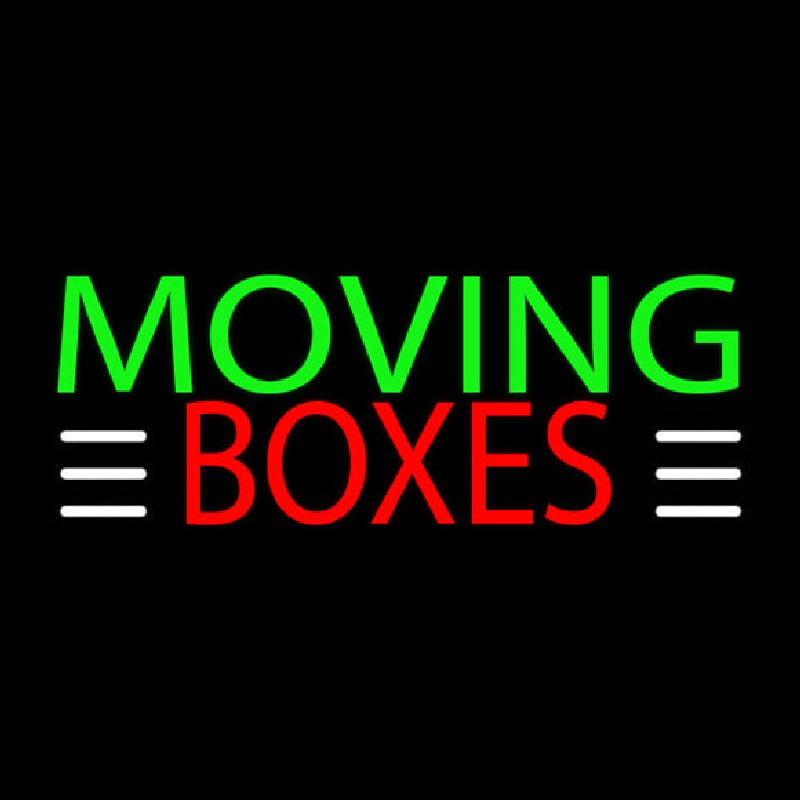 Green Moving Red Bo es Block Neonreclame