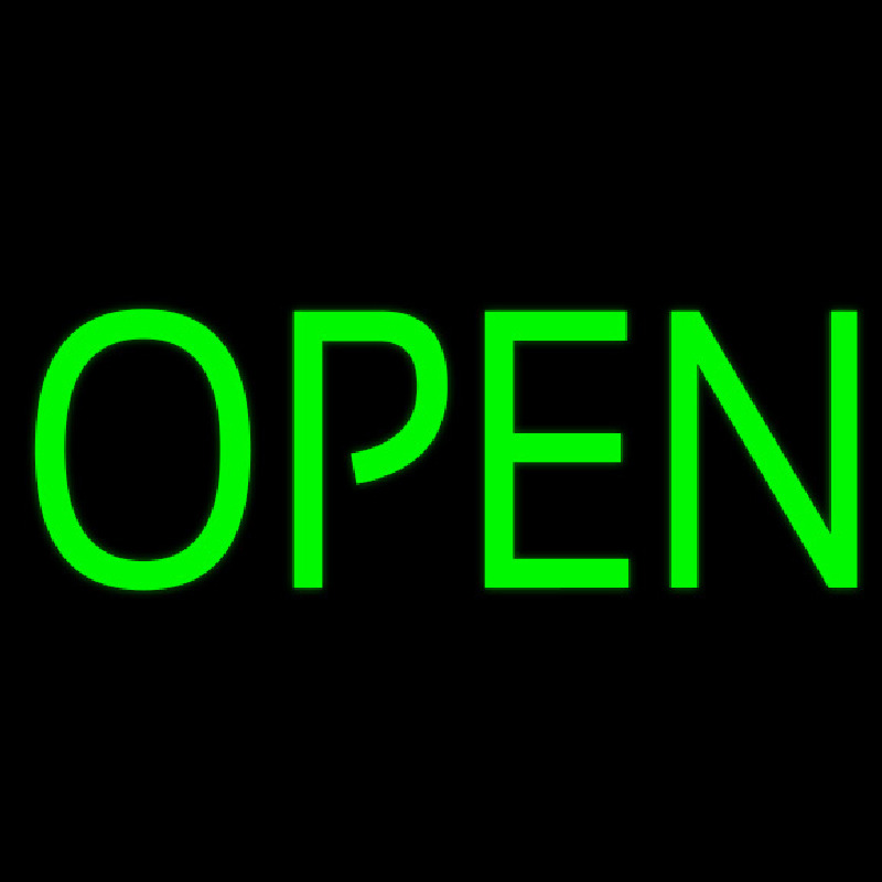 Green Open Neonreclame