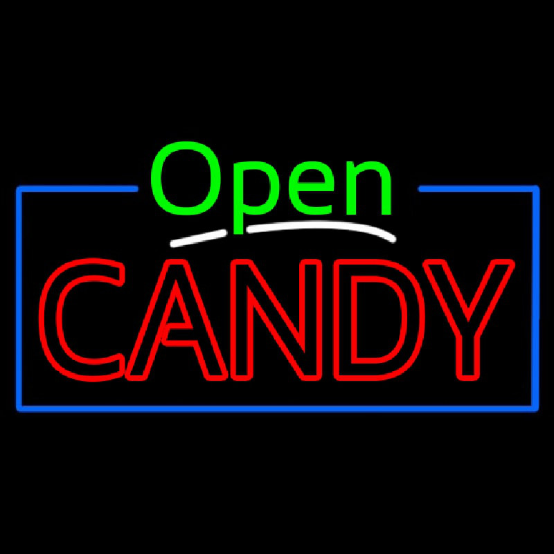 Green Open Red And Yellow Candy Neonreclame