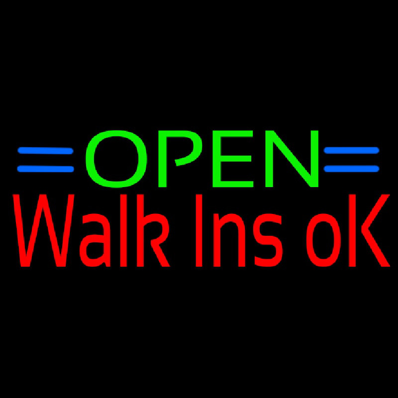 Green Open Red Walk Ins Open Neonreclame