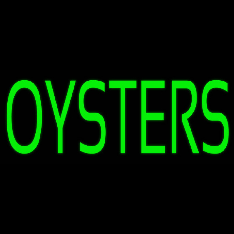 Green Oyster Block Neonreclame