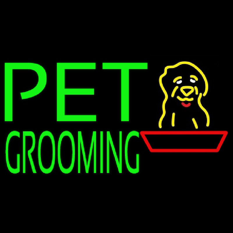 Green Pet Grooming Block 1 Neonreclame