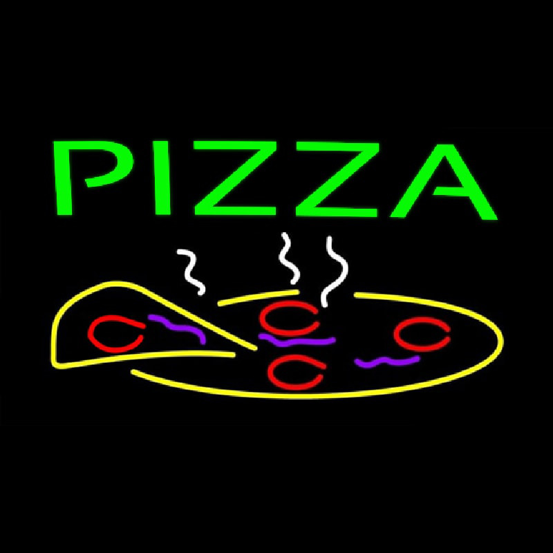 Green Pizza Logo Neonreclame