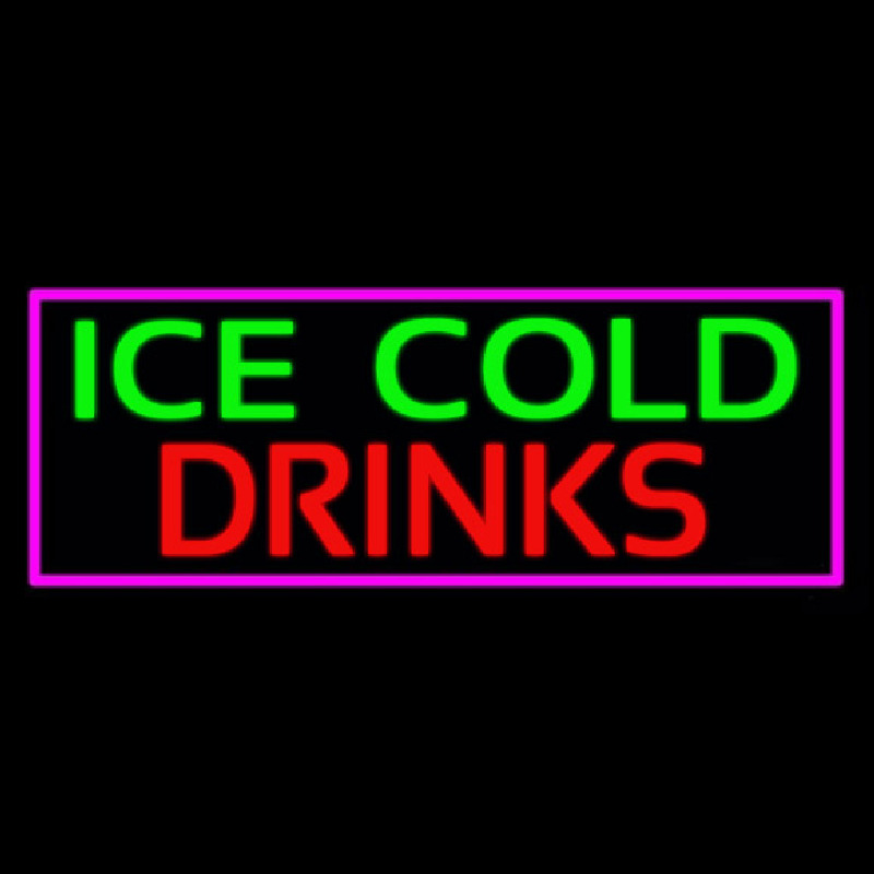 Green Red Ice Cold Drinks Neonreclame