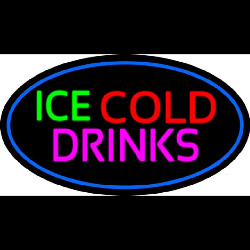 Green Red Ice Cold Drinks Neonreclame