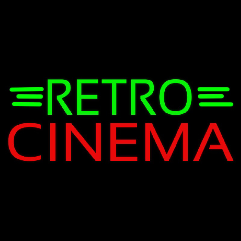 Green Retro Red Cinema Neonreclame