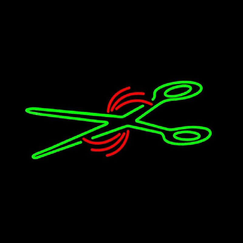 Green Scissor Logo Neonreclame