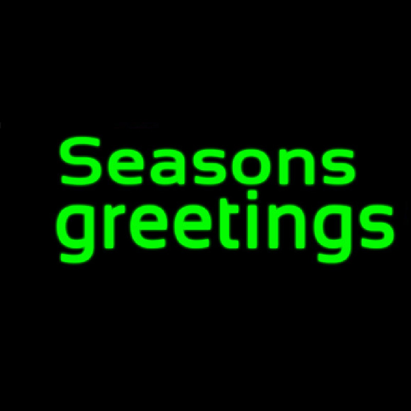 Green Seasons Greetings Neonreclame