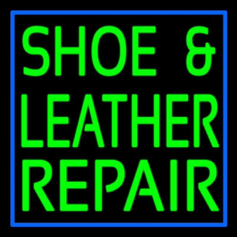Green Shoe And Leather Repair Neonreclame