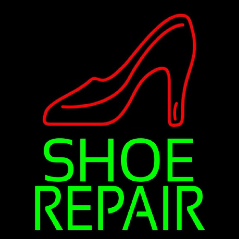 Green Shoe Repair Neonreclame