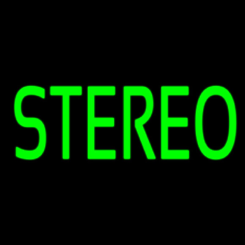 Green Stereo Block 2 Neonreclame